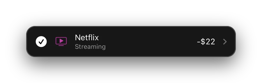 Netflix, filed under Streaming, minus $22
