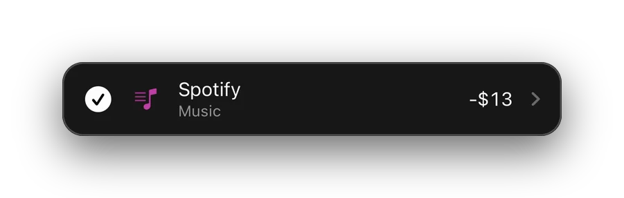 Spotify, filed under Music, minus $13